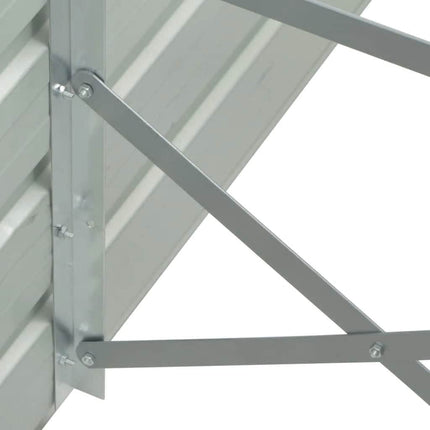 forhøjet plantekasse 480x80x77 cm galvaniseret stål grå