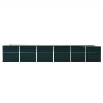 forhøjet plantekasse 480x80x77 cm galvaniseret stål grøn