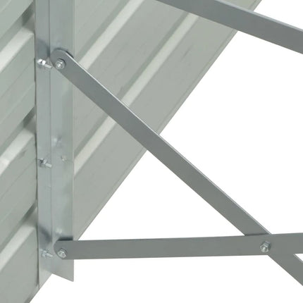forhøjet plantekasse 480x80x77 cm galvaniseret stål brun