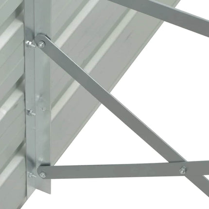 forhøjet plantekasse 480x80x77 cm galvaniseret stål antracitgrå