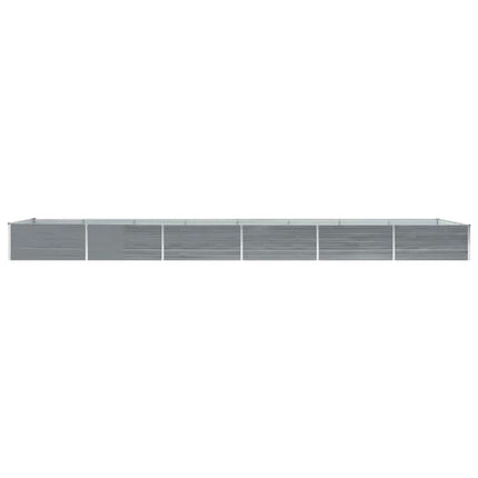 hævet plantekasse 600x80x45 cm galvaniseret stål grå