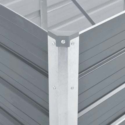 hævet plantekasse 600x80x45 cm galvaniseret stål grå