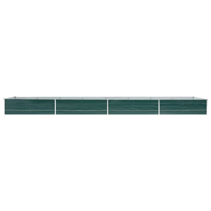 hævet plantekasse 600x80x45 cm galvaniseret stål grøn