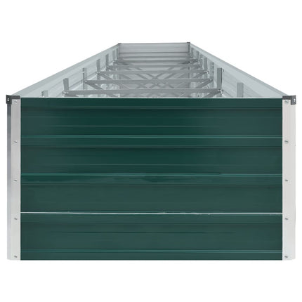 hævet plantekasse 600x80x45 cm galvaniseret stål grøn