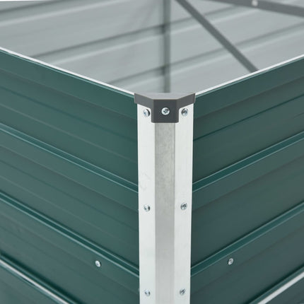 hævet plantekasse 600x80x45 cm galvaniseret stål grøn
