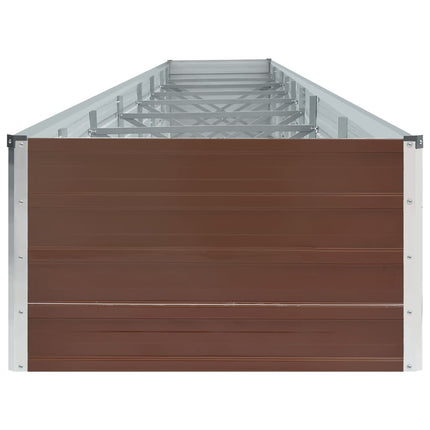 plantekasse 600x80x45 cm galvaniseret stål brun