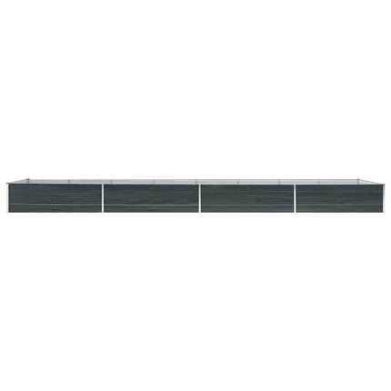 hævet plantekasse 600x80x45 cm galvaniseret stål antracitgrå