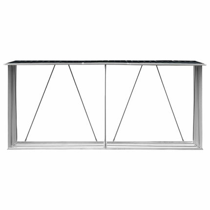 brændeskur til haven 330x84x152 cm galvaniseret stål antracitgrå