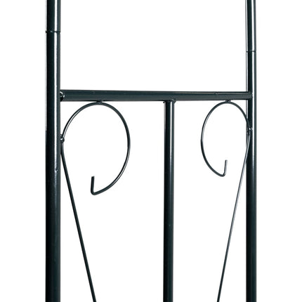 havebue 142x37x275 cm jern mørkegrøn