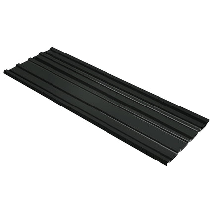 Tagpanel 12 stk. Antracit 129 x 45 cm Galvaniseret stål