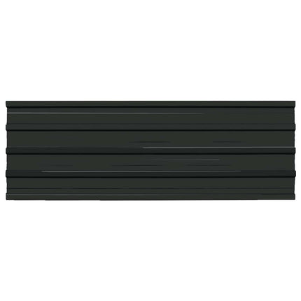 Tagpanel 12 stk. Antracit 129 x 45 cm Galvaniseret stål