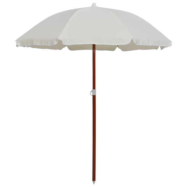 parasol med stålstang 180 cm sandfarvet