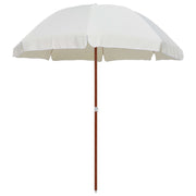 parasol med stålstang 240 cm sandfarvet