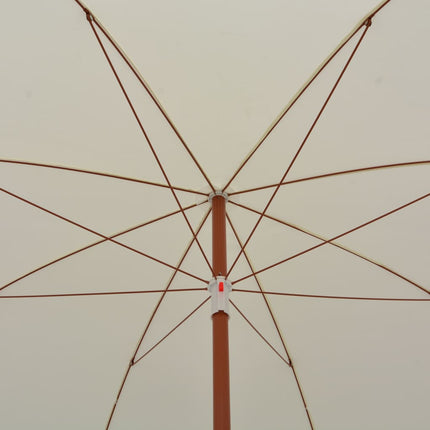 parasol med stålstang 300 cm sandfarvet