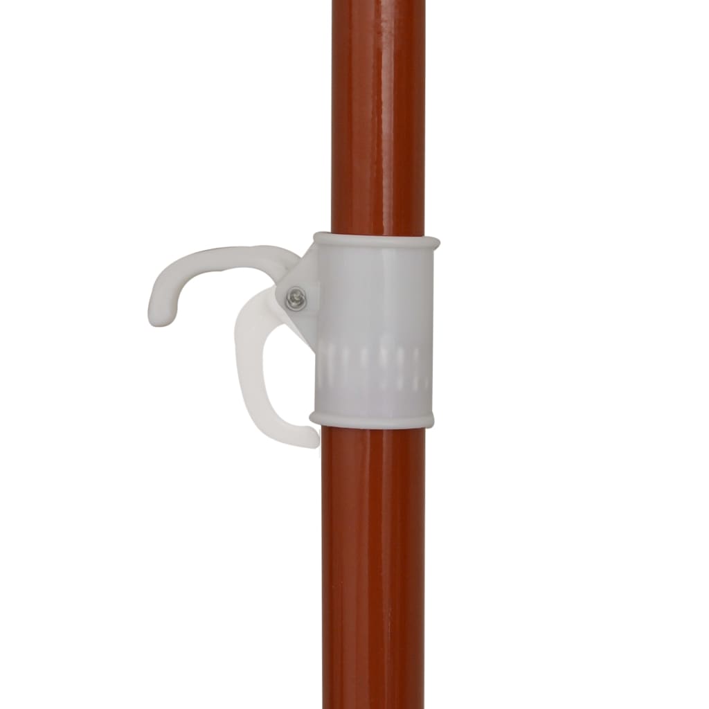 parasol med stålstang 180 cm gråbrun