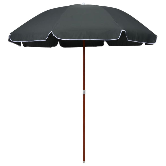 parasol med stålstang 240 cm antracitgrå