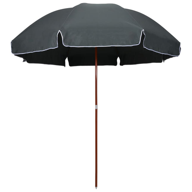 parasol med stålstang 300 cm antracitgrå