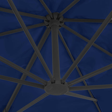 hængeparasol med aluminiumsstang 4 x 3 m blå