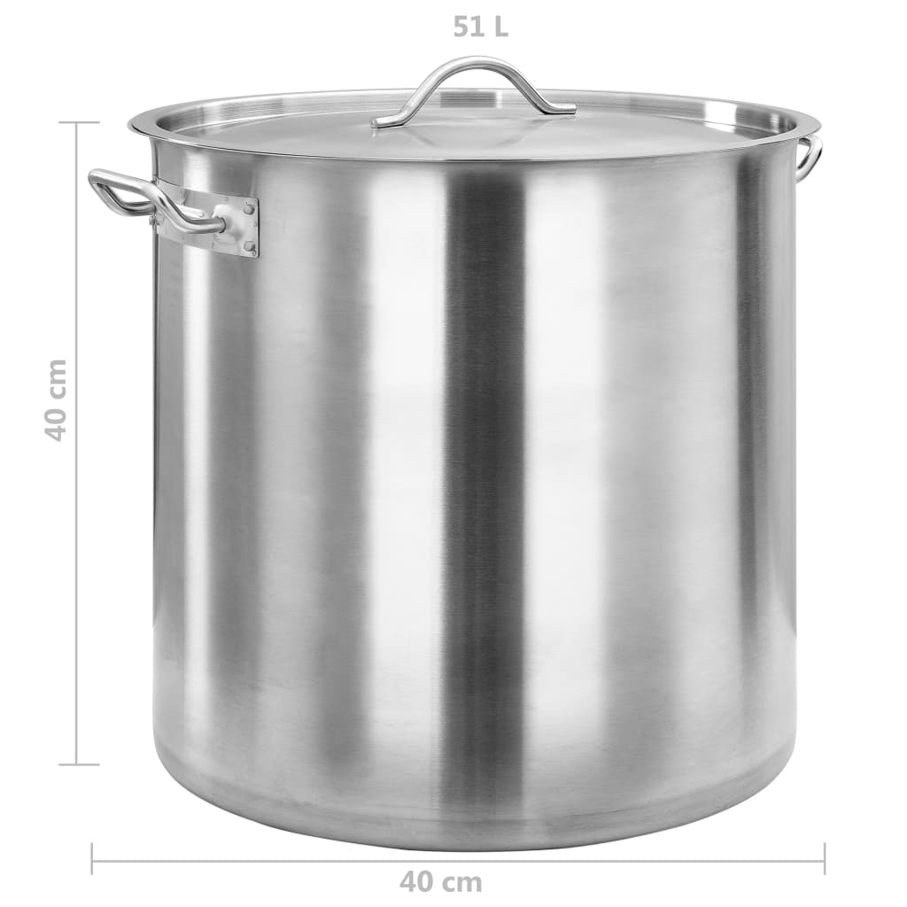 suppegryde 50 l 40 x 40 cm rustfrit stål