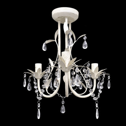 krystallysekroner 4 stk. elegant hvid