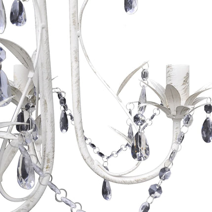 krystallysekroner 4 stk. elegant hvid