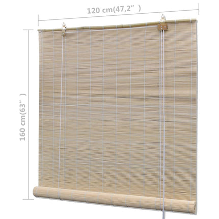 rullegardiner 4 stk. 120x160 cm naturlig bambus