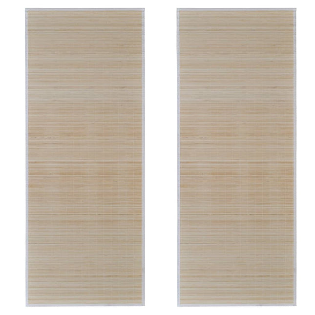 bambusmåtter 2 stk. 120x180 cm rektangulær naturfarvet