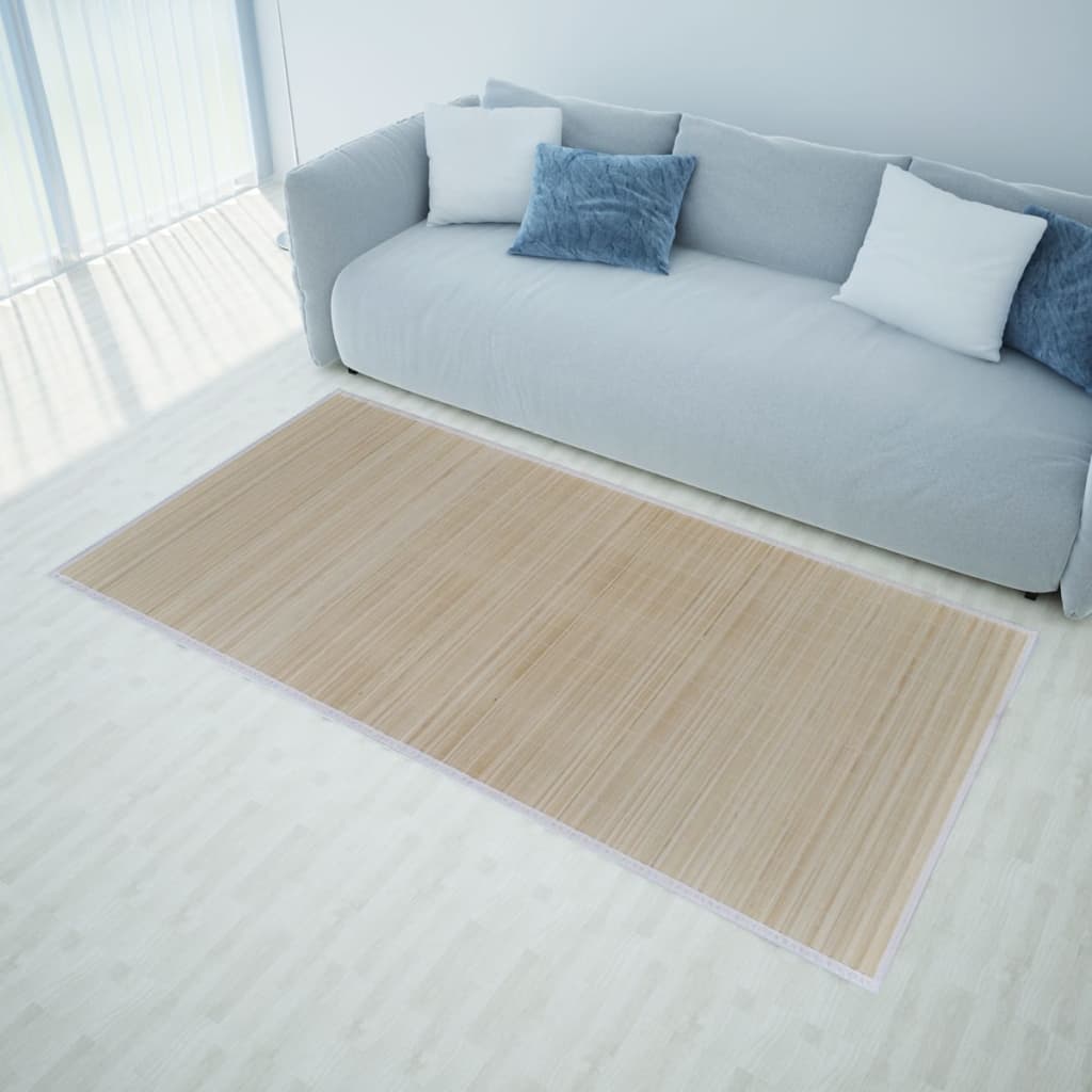 bambusmåtter 4 stk. 120x180 cm rektangulær naturfarvet