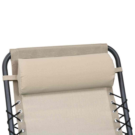nakkestøtte til havestol 40x7,5x15 cm textilene cremefarvet