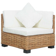 hjørnesofa med hynder naturlig rattan
