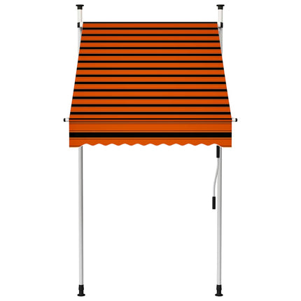 manuel foldemarkise 100 cm orange og brun