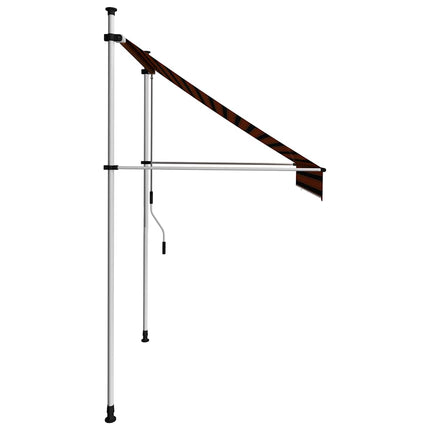 manuel foldemarkise 200 cm orange og brun