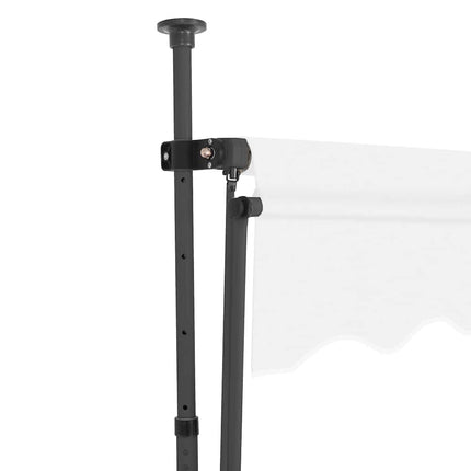 markise m. LED-lys manuel betjening 250 cm cremefarvet