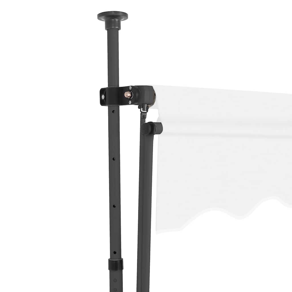 markise m. LED-lys manuel betjening 250 cm cremefarvet