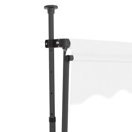 markise m. LED-lys manuel betjening 300 cm cremefarvet