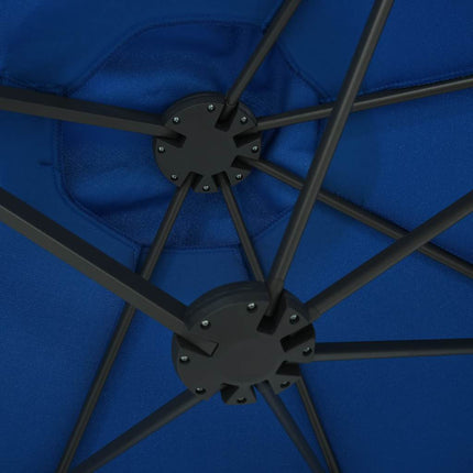 parasol med aluminiumsstang 460x270 cm blå