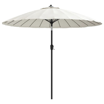 parasol med aluminiumstang 270 cm sandhvid