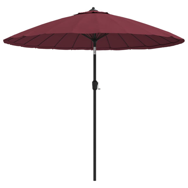 parasol med aluminiumstang 250 cm bordeauxrød