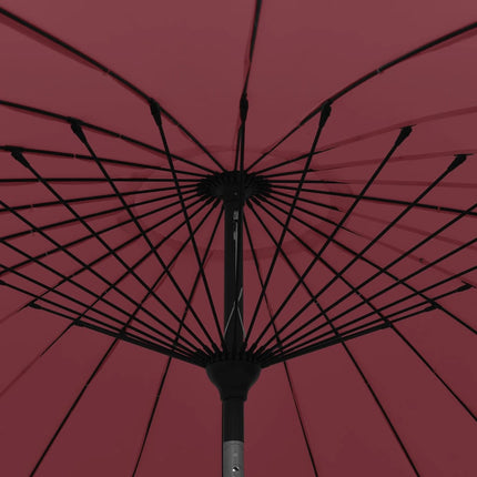 parasol med aluminiumstang 270 cm bordeauxrød