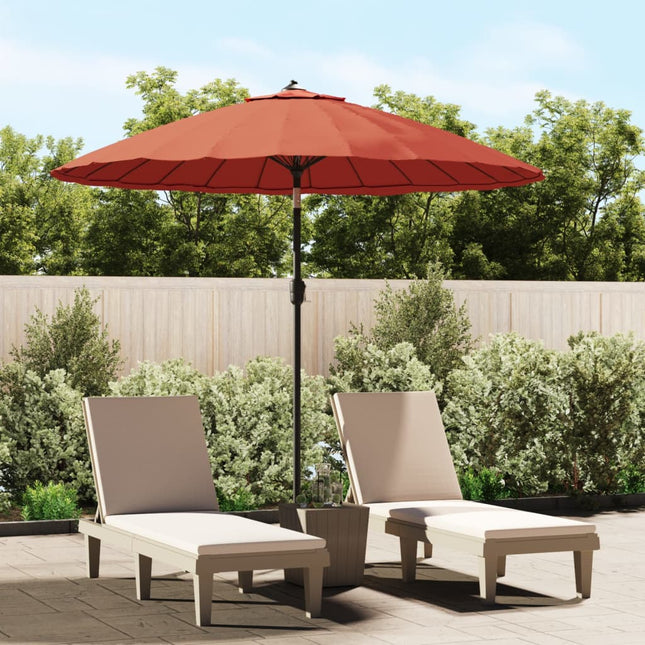 parasol med aluminiumstang 250 cm terrakotta