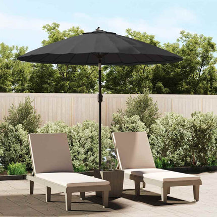 parasol med aluminiumstang 270 cm sort