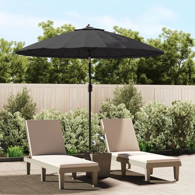 parasol med aluminiumstang 270 cm sort