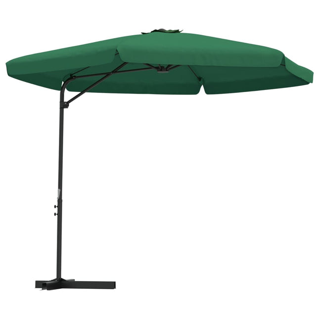 parasol med stålstang 300 cm grøn