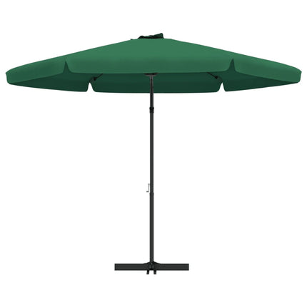 parasol med stålstang 300 cm grøn