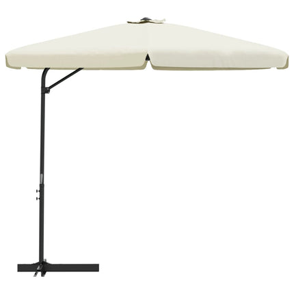 parasol med stålstang 300 cm sandhvid