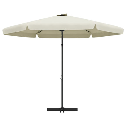 parasol med stålstang 300 cm sandhvid