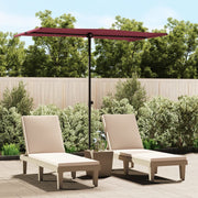haveparasol med aluminiumstang 180x110 cm bordeauxrød