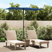 haveparasol med aluminiumstang 180x110 cm azurblå