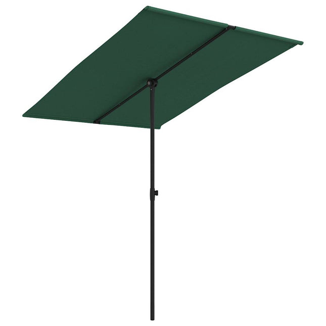 haveparasol med aluminiumsstang 2x1,5 m grøn