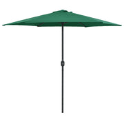 haveparasol med aluminiumstang 270x246 cm grøn